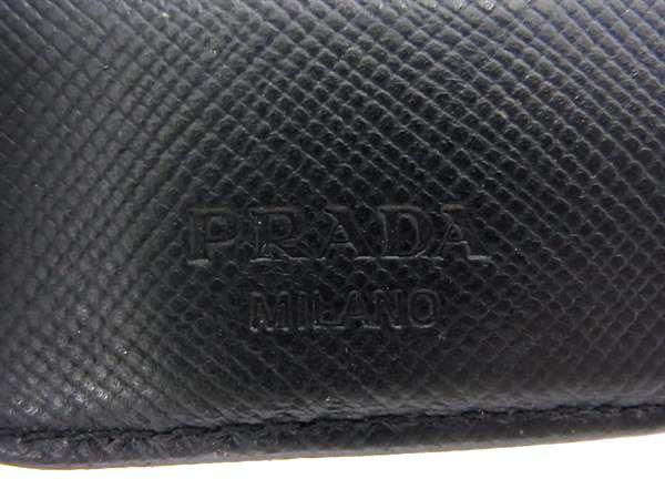 PRADA プラダ 財布 トライアングルロゴ M605A ブラック テスートナイロン ユニセックス 二つ折り 三角ロゴマーク シルバー金具