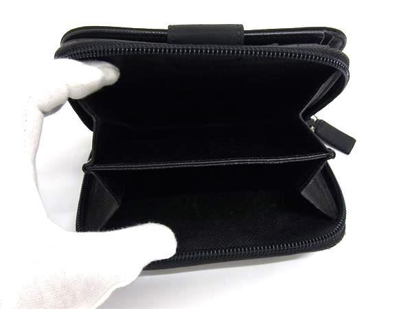 PRADA プラダ 財布 トライアングルロゴ M605A ブラック テスートナイロン ユニセックス 二つ折り 三角ロゴマーク シルバー金具