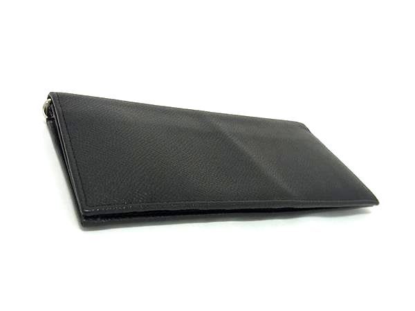 DOLCE&GABBANA ドルチェ&ガッバーナ 財布 - - ブラック レザー メンズ 二つ折り長財布 美品