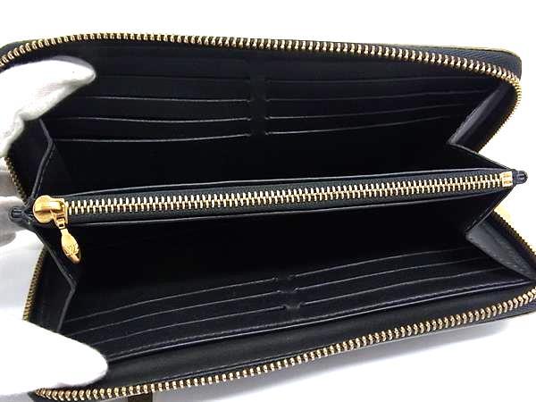LOUIS VUITTON ルイヴィトン 財布 スハリ ジッピーウォレット M93029 ブラック レザー ユニセックス ラウンドファスナー 長財布 スタッズ ゴールド金具 美品