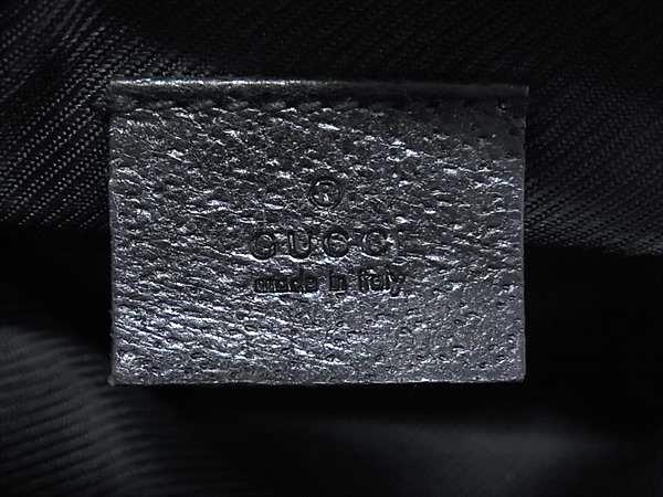 GUCCI グッチ ポーチ マルチポーチ 29596 ブラック GGキャンバス×レザー ユニセックス メイクポーチ