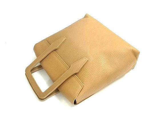 LOEWE ロエベ バッグ ハンドバッグ - ベージュ系 レザー レディース シルバー金具 美品