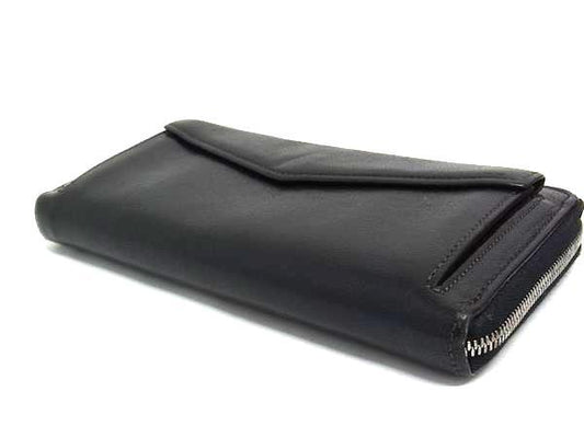 Cartier カルティエ 財布 マストライン ラウンドファスナー 長財布 L3001170 ブラック レザー レディース シルバー金具