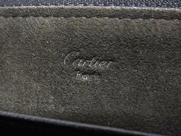 Cartier カルティエ 財布 マストライン ラウンドファスナー 長財布 L3001170 ブラック レザー レディース シルバー金具