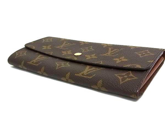 LOUIS VUITTON ルイヴィトン 長財布 モノグラム ポシェット ポルトモネクレディ M61723 ブラウン PVC レザー ユニセックス ゴールド金具