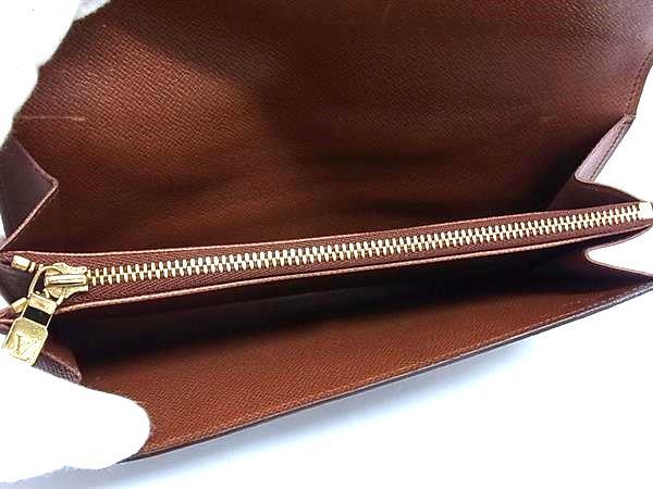 LOUIS VUITTON ルイヴィトン 長財布 モノグラム ポシェット ポルトモネクレディ M61723 ブラウン PVC レザー ユニセックス ゴールド金具
