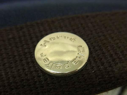 Herve Chapelier エルベシャプリエ トートバッグ リュクス - ネイビー ブラウン ナイロン レディース 舟形 美品