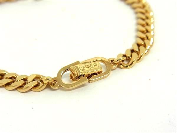 ChristianDior クリスチャンディオール ブレスレット CDロゴ - ゴールド メタル レディース チェーン ラインストーン