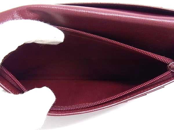Cartier カルティエ 財布 マストライン - ボルドー レザー メンズ 二つ折り長財布 ゴールド金具 美品
