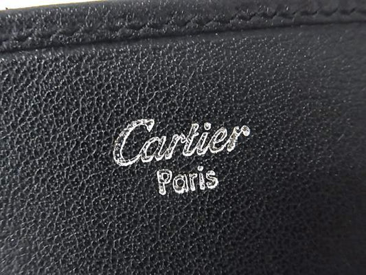 Cartier カルティエ 財布 トリニティ ブラック レザー レディース 二つ折り 長財布