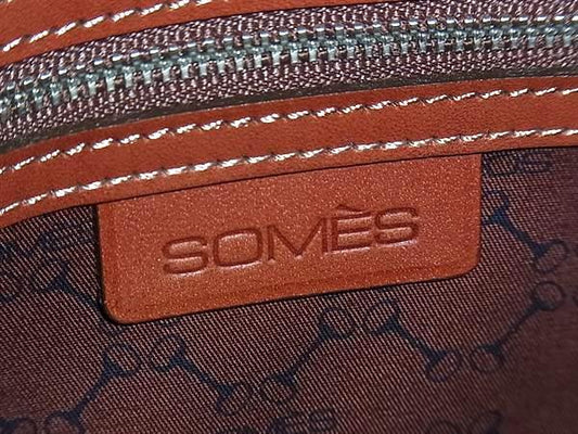 SOMES SADDLE ソメスサドル ハンドバッグ ブラウン レザー ユニセックス 2WAY 美品