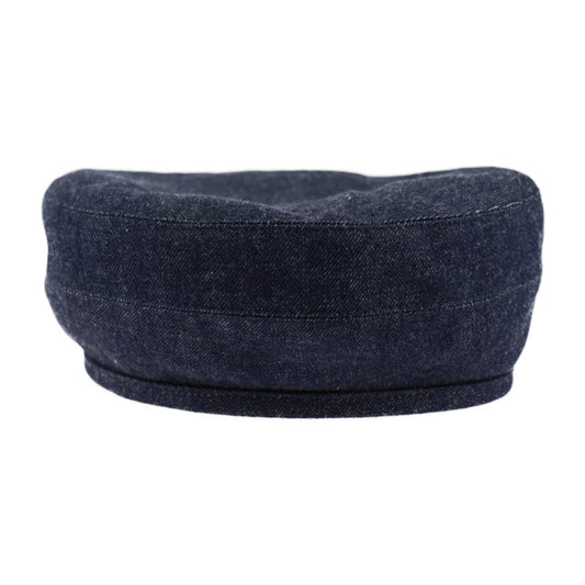 新品未使用展示品 HERMES エルメス サントノーレ セリエ ベレー帽 - 表記サイズ 58 コットン ネイビー シルバー金具 帽子 デニム