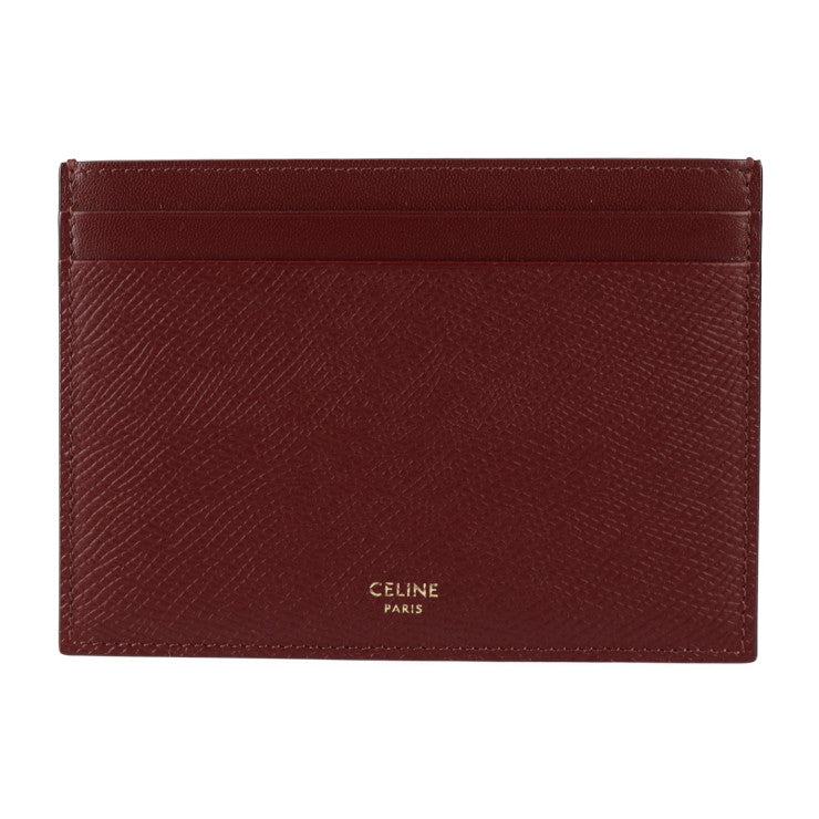 超美品 CELINE セリーヌ マルチファンクション カードホルダー カードケース 10B763BFP カーフレザー バーガンディ パスケース 名刺入れ