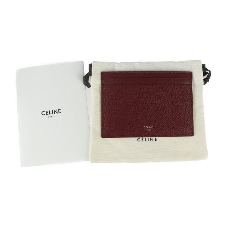 超美品 CELINE セリーヌ マルチファンクション カードホルダー カードケース 10B763BFP カーフレザー バーガンディ パスケース 名刺入れ