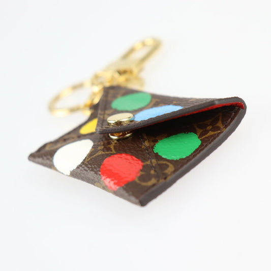 超美品 LOUIS VUITTON ルイ ヴィトン ポルト クレ キリガミ YK 草間彌生 コラボ キーホルダー M01209 モノグラムキャンバス ブラウン マルチカラー ゴールド金具 キーリング バッグチャーム ビトン