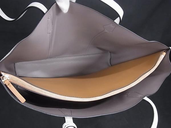 TORY BURCH トリーバーチ トートバッグ ペリー ホワイト系 レザー レディース ペイズリー柄 超美品