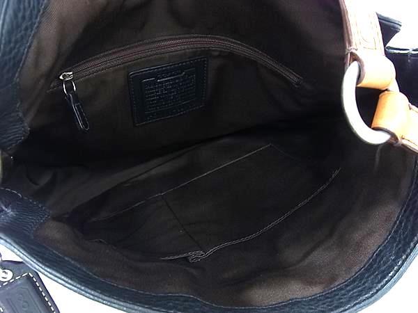 COACH コーチ ショルダーバッグ 10132 ブラック ブラウン レザー レディース 超美品
