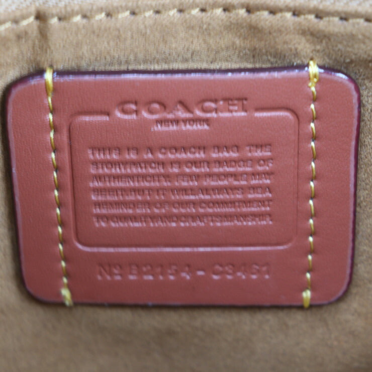 超美品 COACH コーチ フィールド トート ハンドバッグ C3461 レザー チョーク ブラウン ブラック ゴールド金具 2WAY ショルダーバッグ