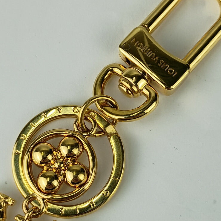 LOUIS VUITTON ルイヴィトン キーホルダー ポルト クレ・LV ワンダー オブ シー M01650 ゴールド メタル ユニセックス キーリング