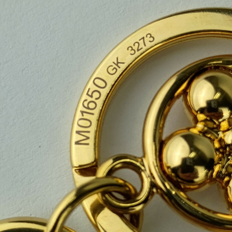 LOUIS VUITTON ルイヴィトン キーホルダー ポルト クレ・LV ワンダー オブ シー M01650 ゴールド メタル ユニセックス キーリング