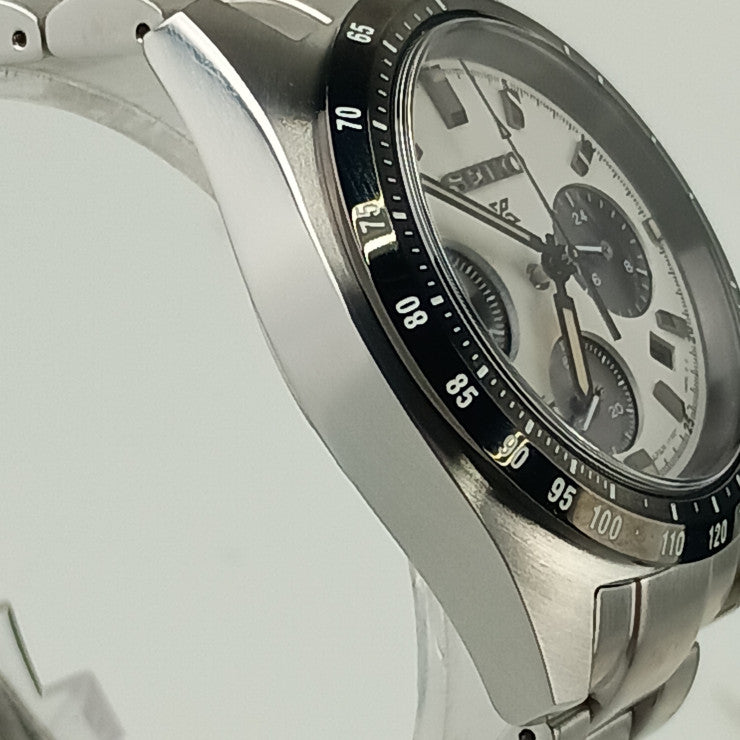 SEIKO セイコー 腕時計 プロスペックス スピードタイマー ソーラークロノグラフ SBDL085 / V192-0AF0 シルバー ホワイト文字盤 ステンレス メンズ アナログ 美品