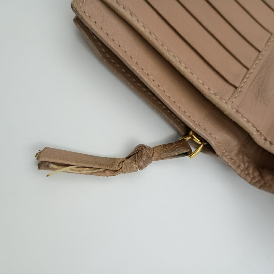 BOTTEGA VENETA ボッテガヴェネタ 財布 イントレチャート 二つ折り財布 121060 ベージュ系 レザー ユニセックス