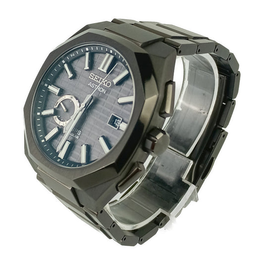 超美品 SEIKO セイコー 腕時計 アストロンネクスターシリーズ 3X62-0AA0/SBXD015 ブラック文字盤 TI TI メンズ ソーラーGPS衛星電波