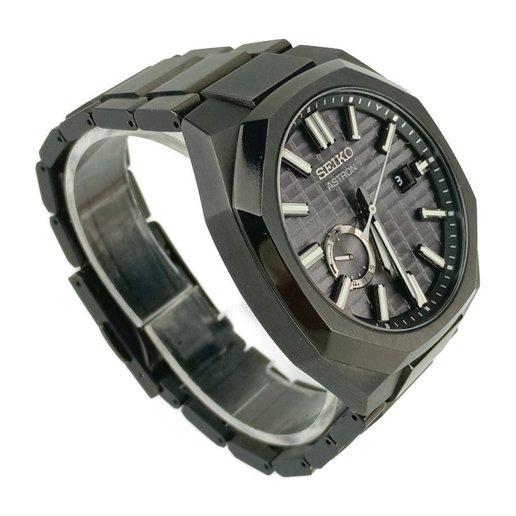 超美品 SEIKO セイコー 腕時計 アストロンネクスターシリーズ 3X62-0AA0/SBXD015 ブラック文字盤 TI TI メンズ ソーラーGPS衛星電波