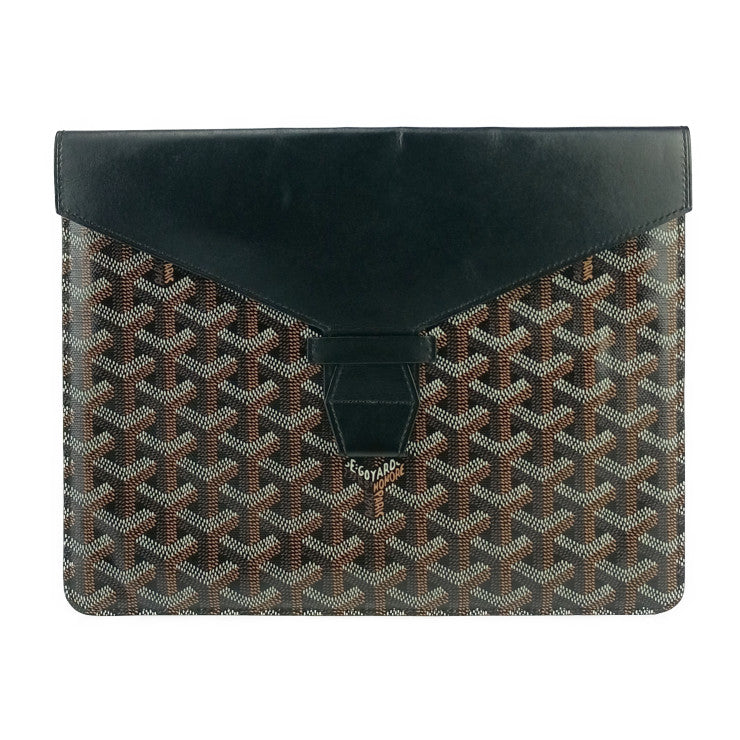 美品 GOYARD ゴヤール クラッチバッグ カモンドMM - ブラック PVC レザー ユニセックス