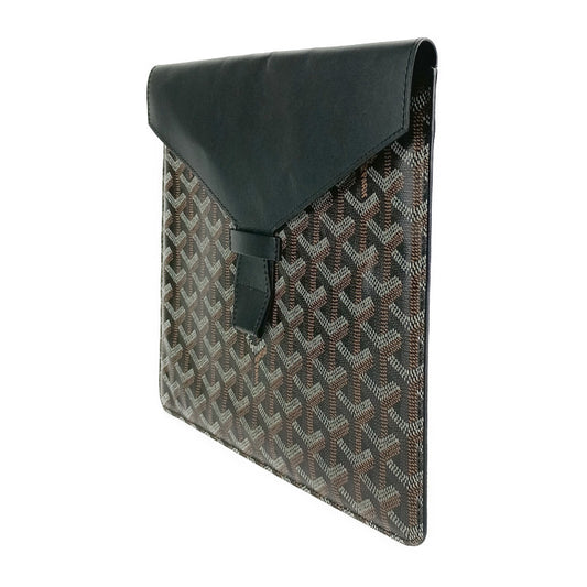 美品 GOYARD ゴヤール クラッチバッグ カモンドMM - ブラック PVC レザー ユニセックス