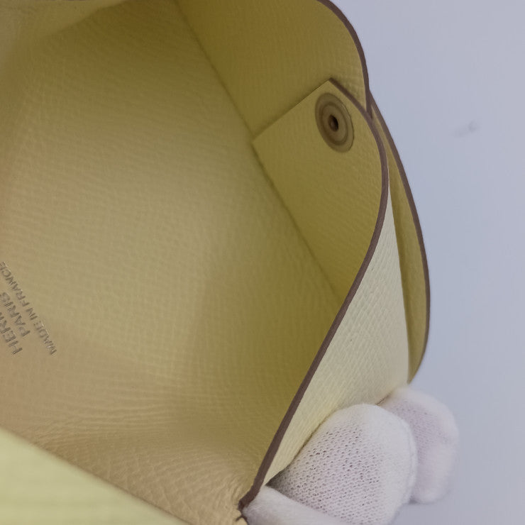 新品未使用展示品 HERMES エルメス カードケース カルヴィ - ジョーヌミルトン(イエロー系) エプソン ユニセックス 名刺入れ