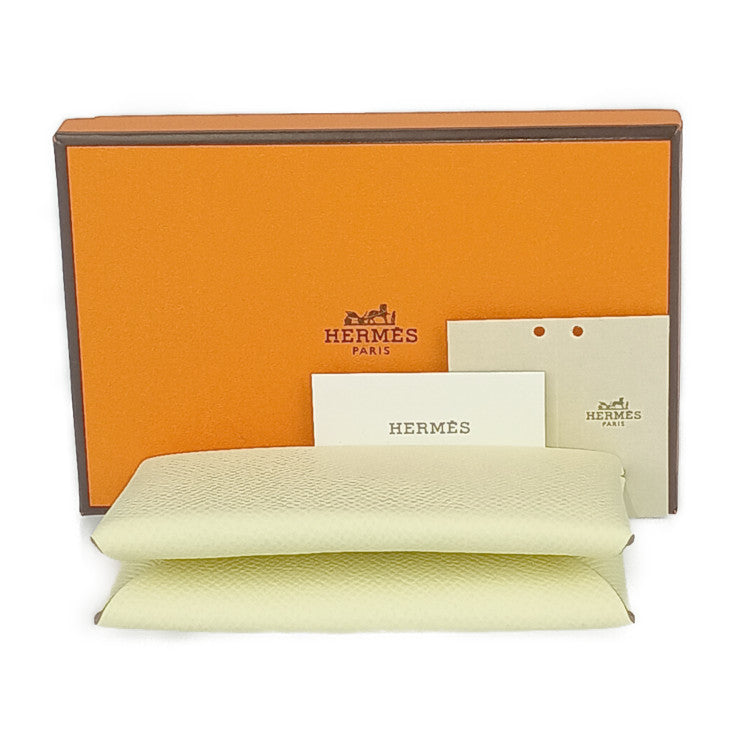 新品未使用展示品 HERMES エルメス カードケース カルヴィ - ジョーヌミルトン(イエロー系) エプソン ユニセックス 名刺入れ