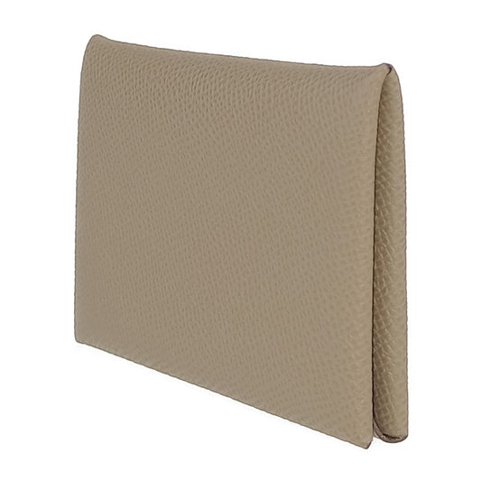 新品未使用展示品 HERMES エルメス カードケース カルヴィ - エトゥープ(ブラウン系) エプソン ユニセックス 名刺入れ