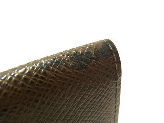 LOUIS VUITTON ルイヴィトン カードケース タイガ アンヴェロップ カルト ドゥ ヴィジット M30928 グリズリ レザー ユニセックス 名刺入れ 美品