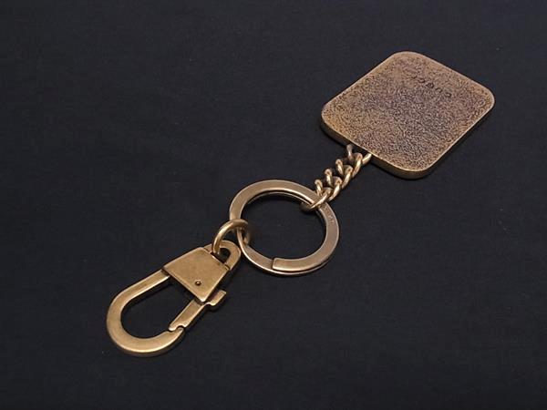 GUCCI グッチ キーホルダー キーリング - ゴールド系 ホワイト メタル ユニセックス バッグチャーム