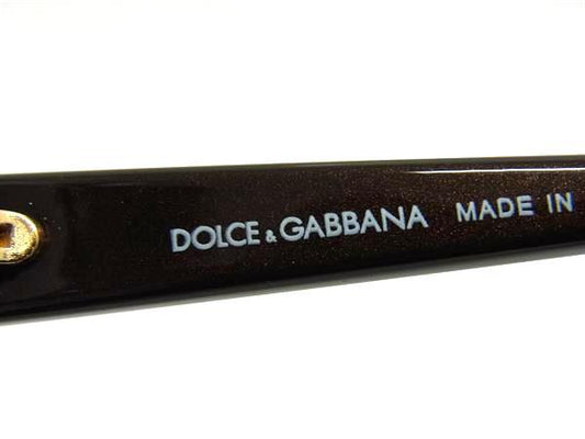 DOLCE&GABBANA ドルチェ&ガッバーナ アイウェア サングラス DG6035 572/13 ブラウン系 プラスチック レディース ゴールド金具 美品