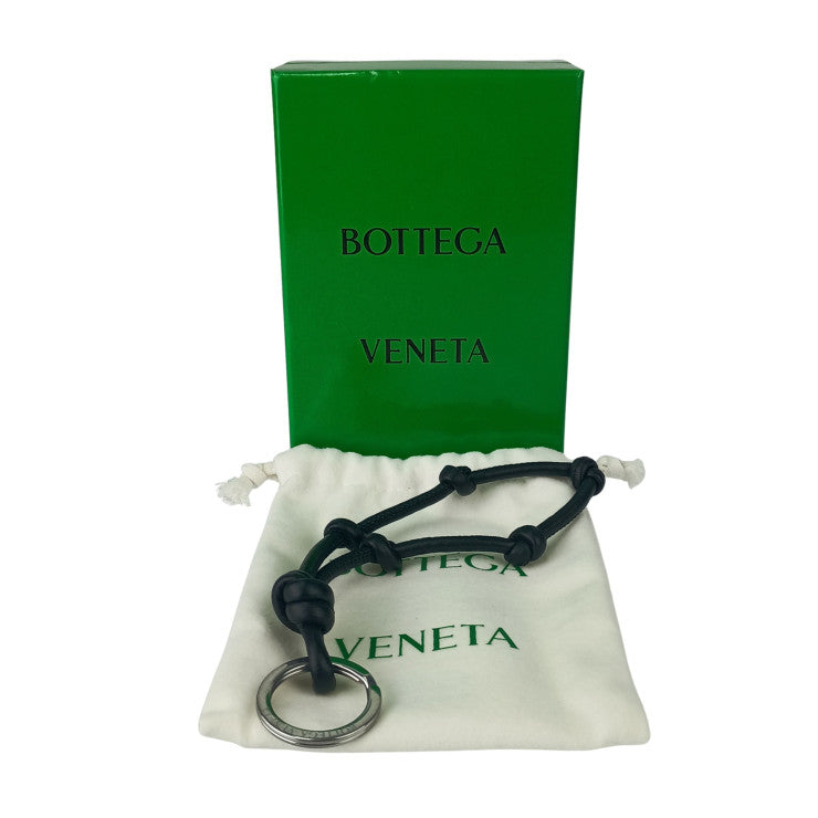 BOTTEGA VENETA ボッテガヴェネタ キーリング レザーノット キーリング 651465VCP301229 ブラック レザー ユニセックス シルバー金具 新古未使用展示品