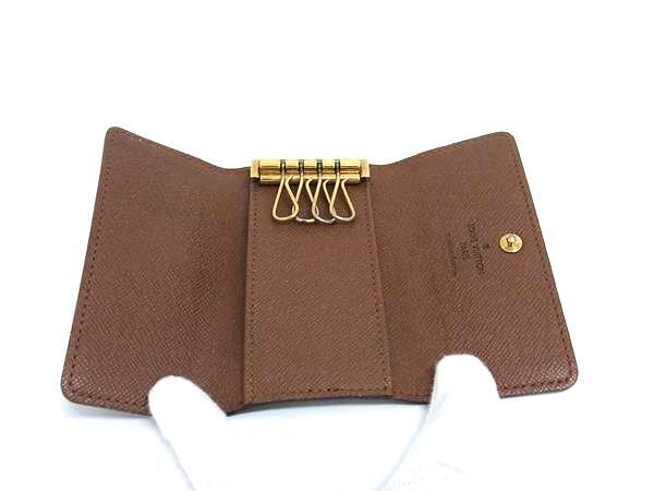 LOUIS VUITTON ルイヴィトン キーケース モノグラム ミュルティクレ4 M62631 ブラウン PVC レザー ユニセックス 4連