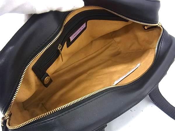 JIMMY CHOO ジミーチュウ ハンドバッグ ブラック レザー パイソン型押しレザー レディース ゴールド金具 美品