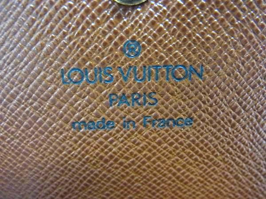 LOUIS VUITTON ルイヴィトン コインケース モノグラム ポルト モネ グゼ M61970 ブラウン PVC レザー ユニセックス 美品