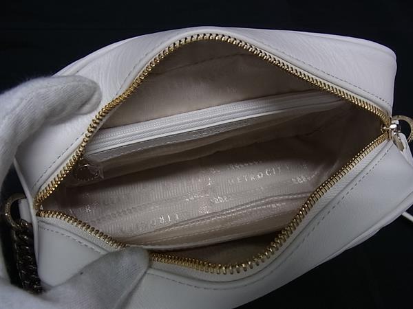 METROCITY メトロシティ ショルダーバッグ カメラバッグ M221MQ30721 アイボリー レザー レディース キルティング ゴールド金具 超美品