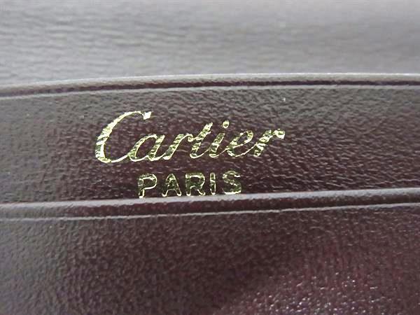 Cartier カルティエ カードケース マストライン - ボルドー レザー ユニセックス ゴールド金具