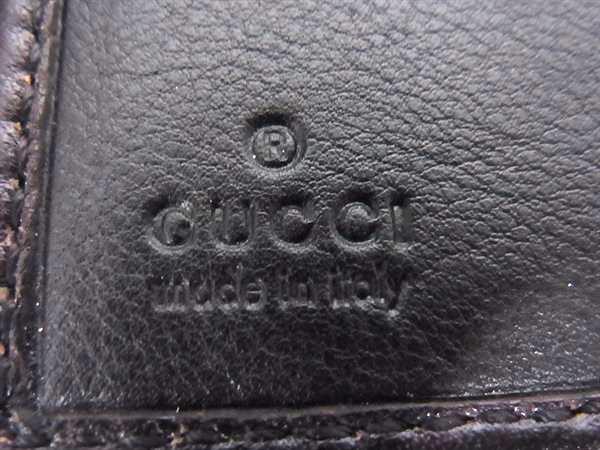 美品 GUCCI グッチ 二つ折り 財布 グッチシマ 112716 1147 ブラウン レザー レディース ゴールド金具