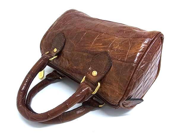 BALLY バリー ハンドバッグ - ブラウン クロコダイル型押しレザー レディース 2WAY ミニ