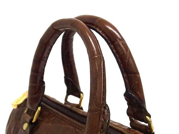 BALLY バリー ハンドバッグ - ブラウン クロコダイル型押しレザー レディース 2WAY ミニ