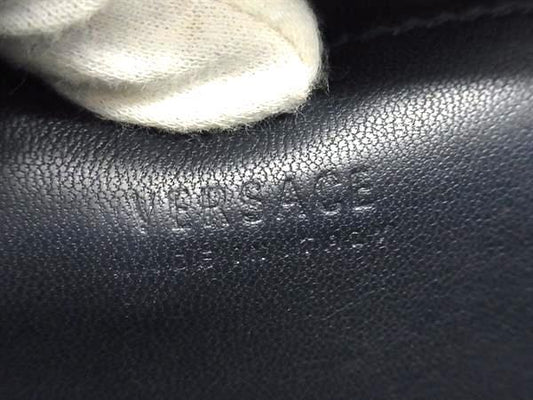 VERSACE ヴェルサーチェ ハンドバッグ メデューサ - ネイビー レザー レディース 2WAY ゴールド金具