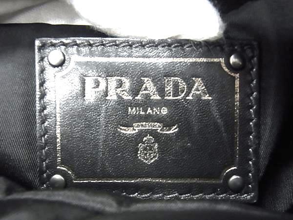 PRADA プラダ ハンドバッグ トライアングルロゴ 1BG959 ネイビー ブラック テスートナイロン レディース 2WAY 三角ロゴマーク 美品