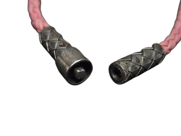 BOTTEGA VENETA ボッテガヴェネタ ネックレス ピンク レザー SV925 レディース