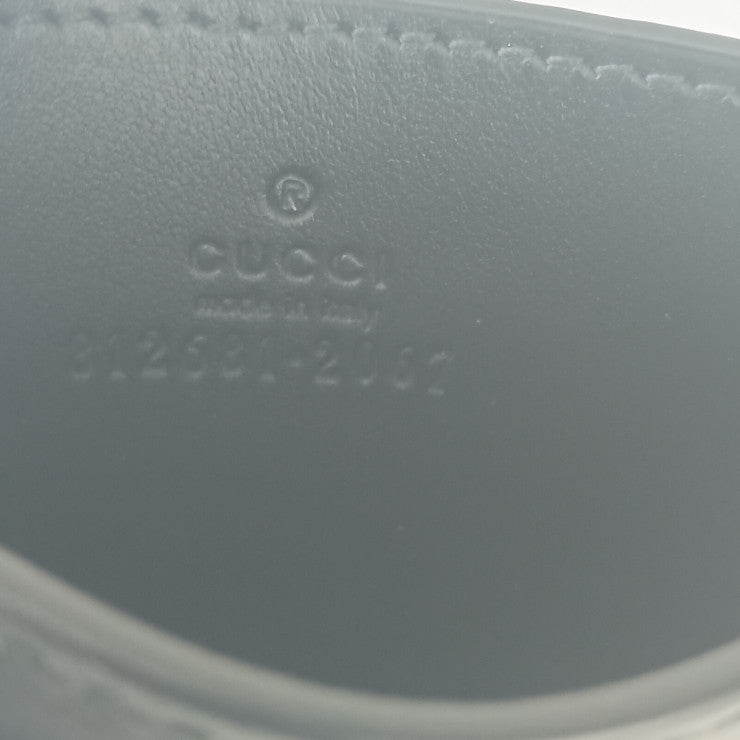GUCCI グッチ カードケース 名刺入れ マキシGGカードケース 812681 グレー レザー ユニセックス 新品未使用展示品