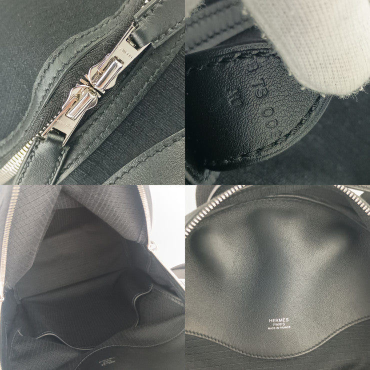 美品 HERMES エルメス バックパック サック アド オールバック - ブラック シルバー金具 トワルビヴァーク ヴォースイフト メンズ リュックサック